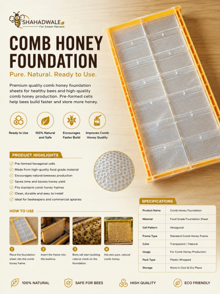 Premium Comb Honey Foundation