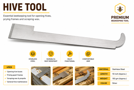 Stainless Hive Tool for Beekeeping