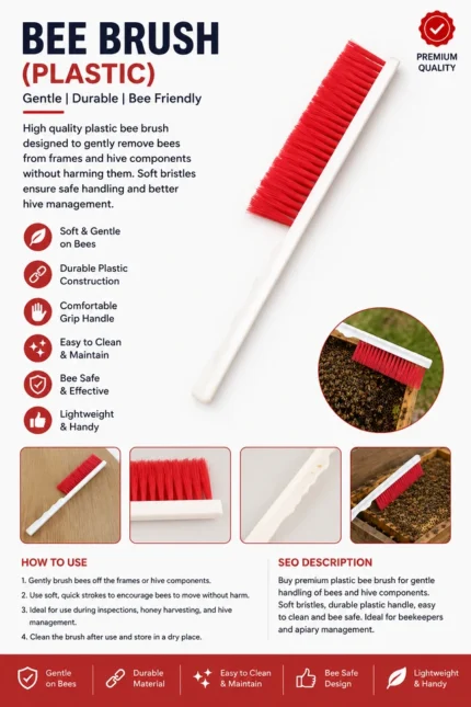 Plastic Bee Brush for Beekeeping